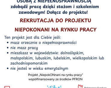 Ilustracja do artykułu: Rekrutacja do projektu niepokonani na rynku pracy